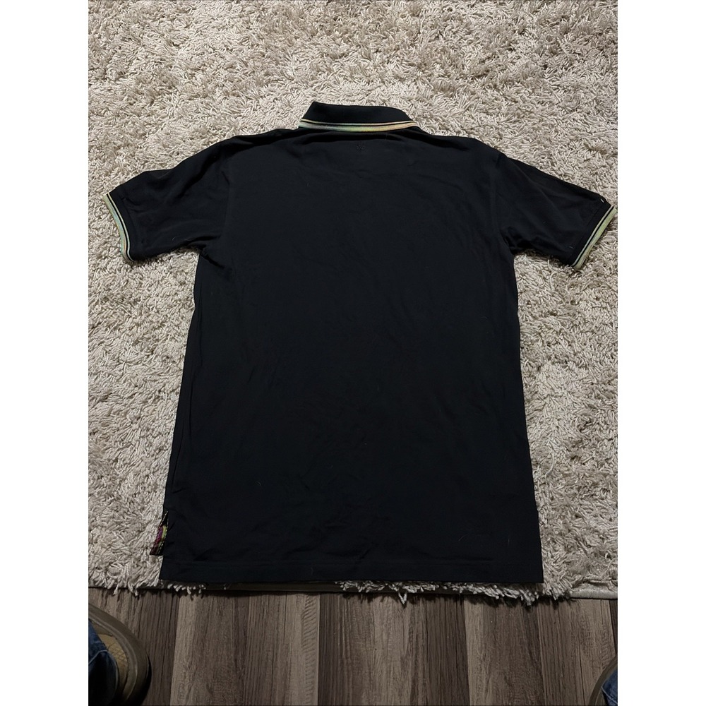 Robert Graham Polo Shirt Mens S Black Cotton Short Sleeve Preppy Casual NWT 99$ - Picture 7 of 7